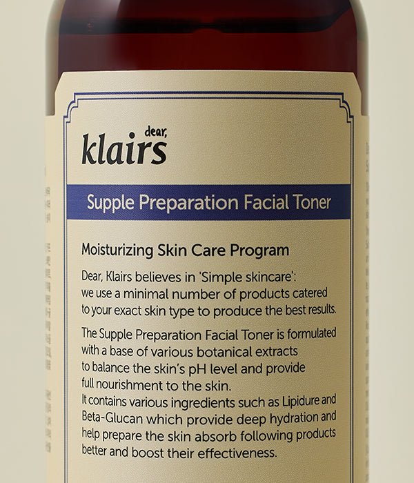 DearKlairs Supple Preparation Facial Toner, with Hyaluronic Acid - Zavily