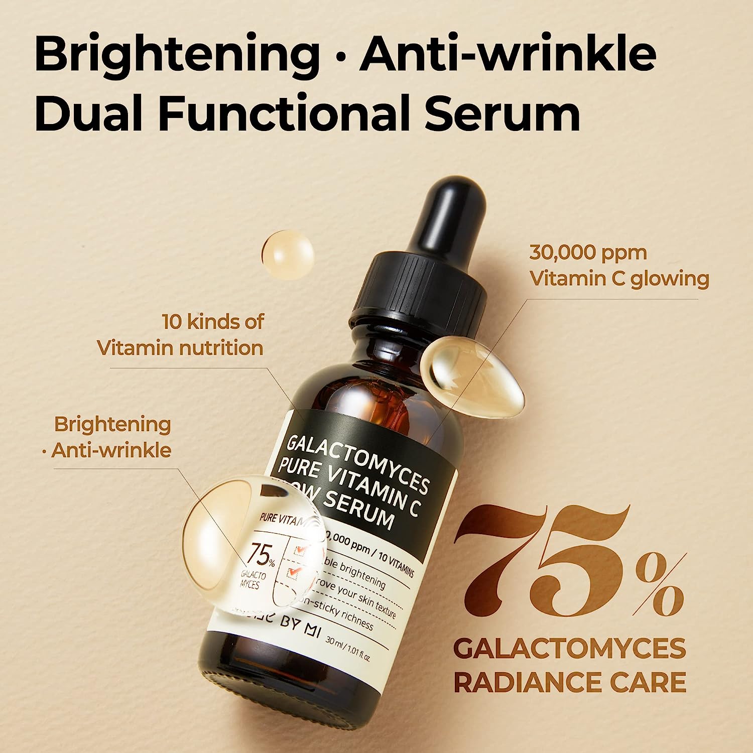 SOME BY MI Galactomyces Pure Vitamin C Glow Serum - Zavily